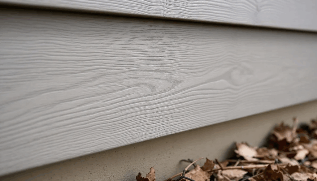 The image features James Hardie siding, showcasing its durability and aesthetic appeal as a siding material ideal for homeowners in extreme weather conditions. This fiber cement siding is designed to seamlessly protect the home's exterior while offering low maintenance and energy efficiency benefits.